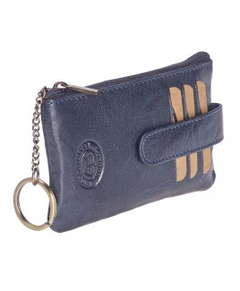 London Leathergoods Buffed Crumple Coin Case with Credit Card Slots-PRICE DROP!